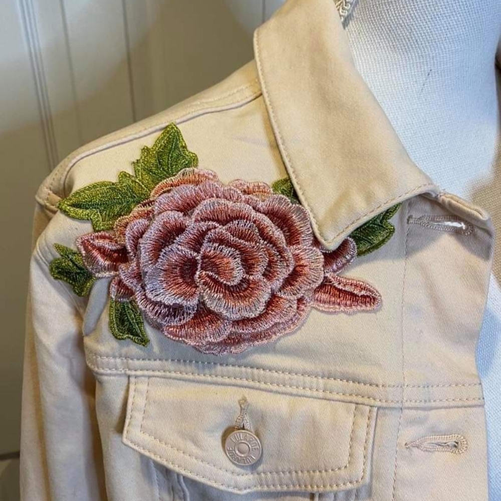 Lularoe Light Pink Rose Harvey Jacket Jean Jacket - Picture 3 of 5